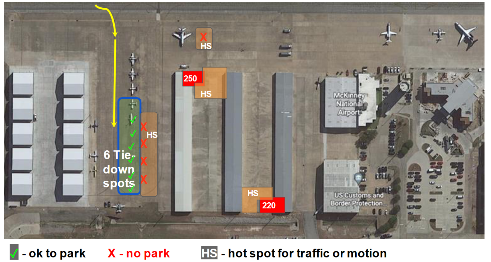 Parking for TFC planes